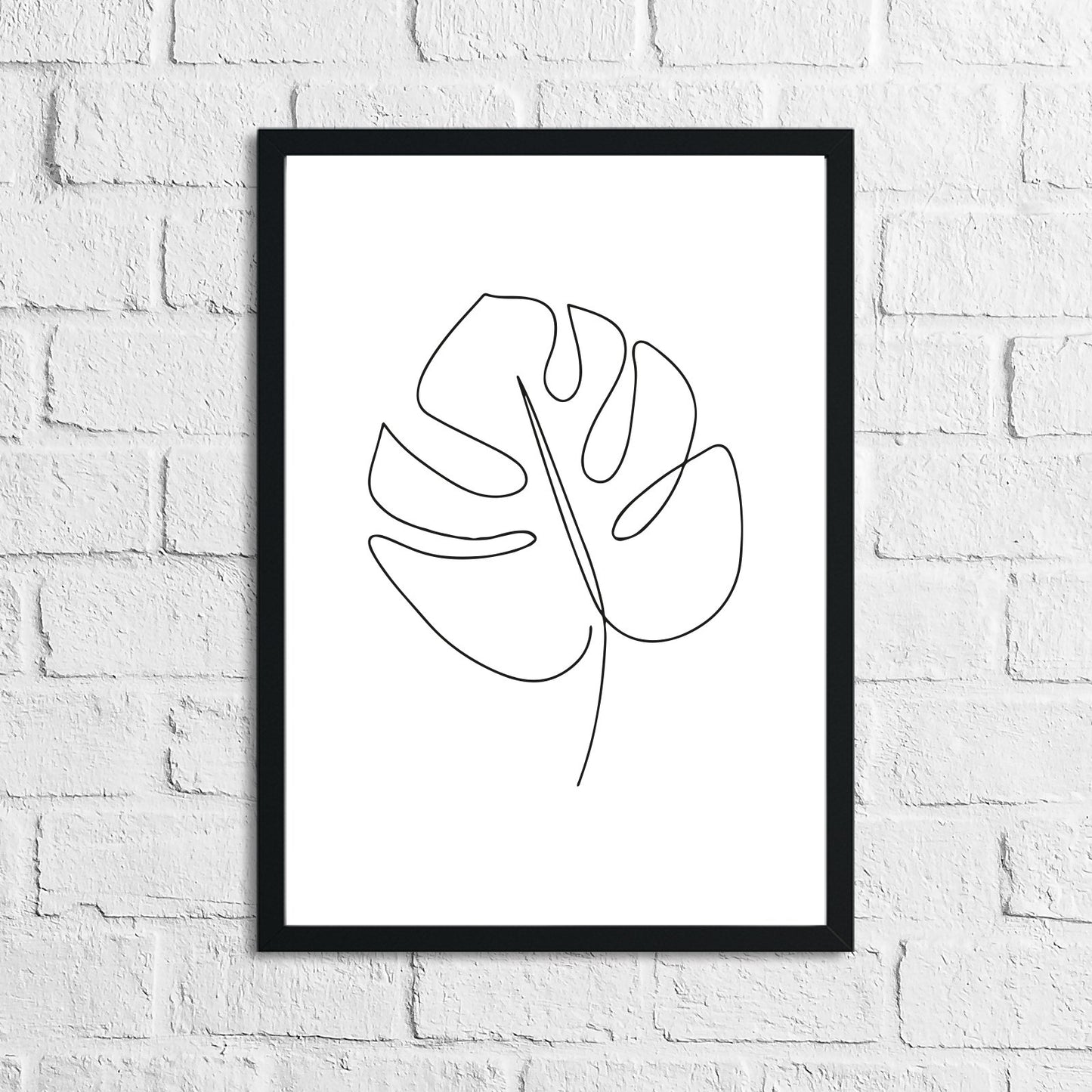 Tropical Leaf Simple Line Work Living Room Toilet Bedroom Wall Decor